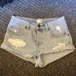 Light washed shorts